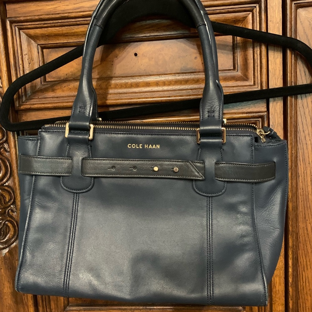 Cole Haan Cameron Navy Satchel Bag